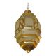 Traditional Moroccan hanging lantern in glass and metal.