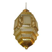 Lustre Lanterne suspendue marocaine orientale traditionnelle verre métal