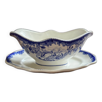 Saucière en porcelaine de Lunéville