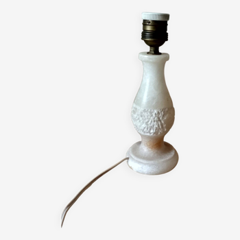 White stone lamp base