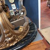 Console with mirror