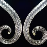 Charming Art Deco Barovier & Toso pendant light chandelier Murano glass, 1950s