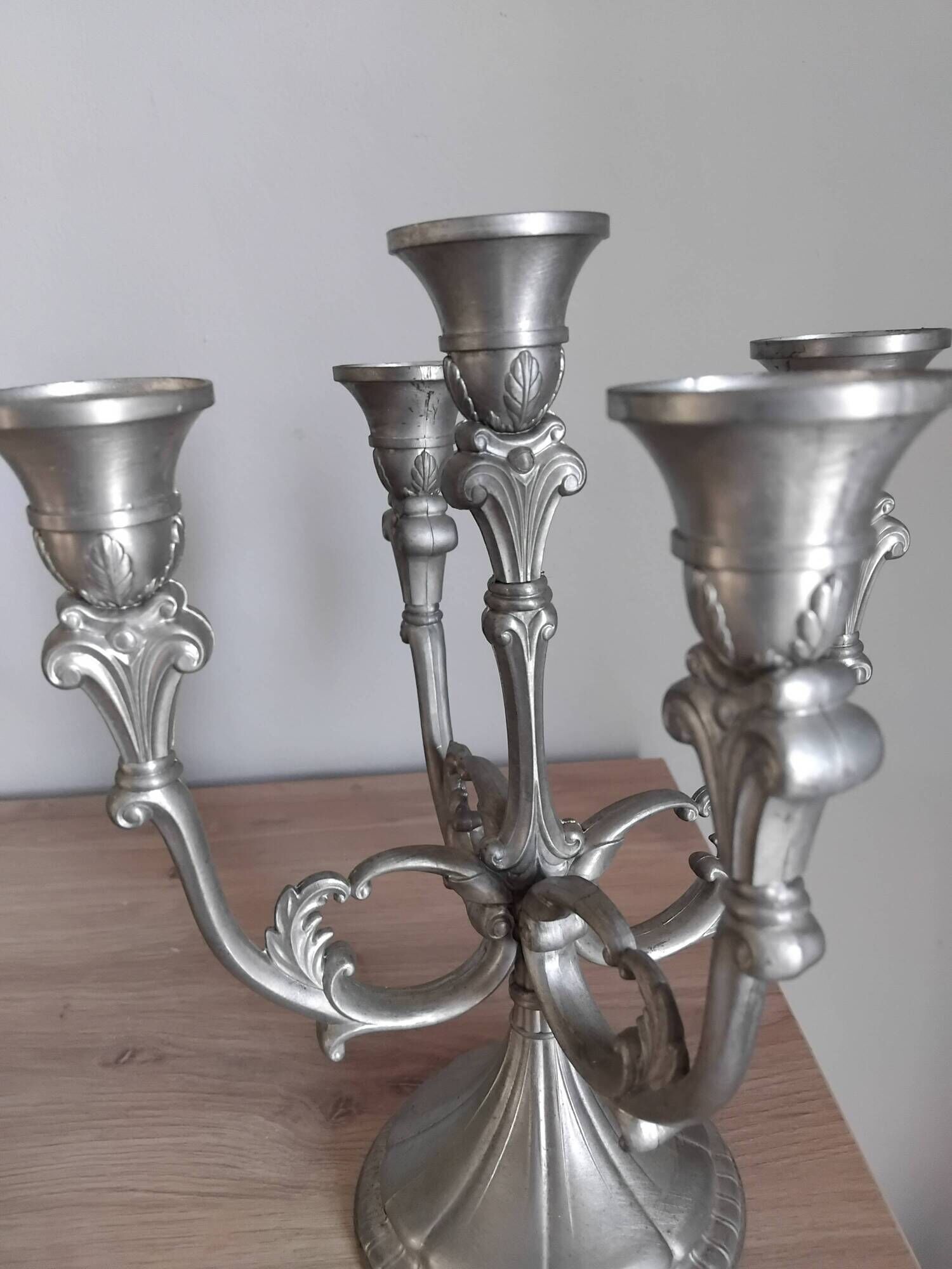 Ancienne paire Chandelier en Étain