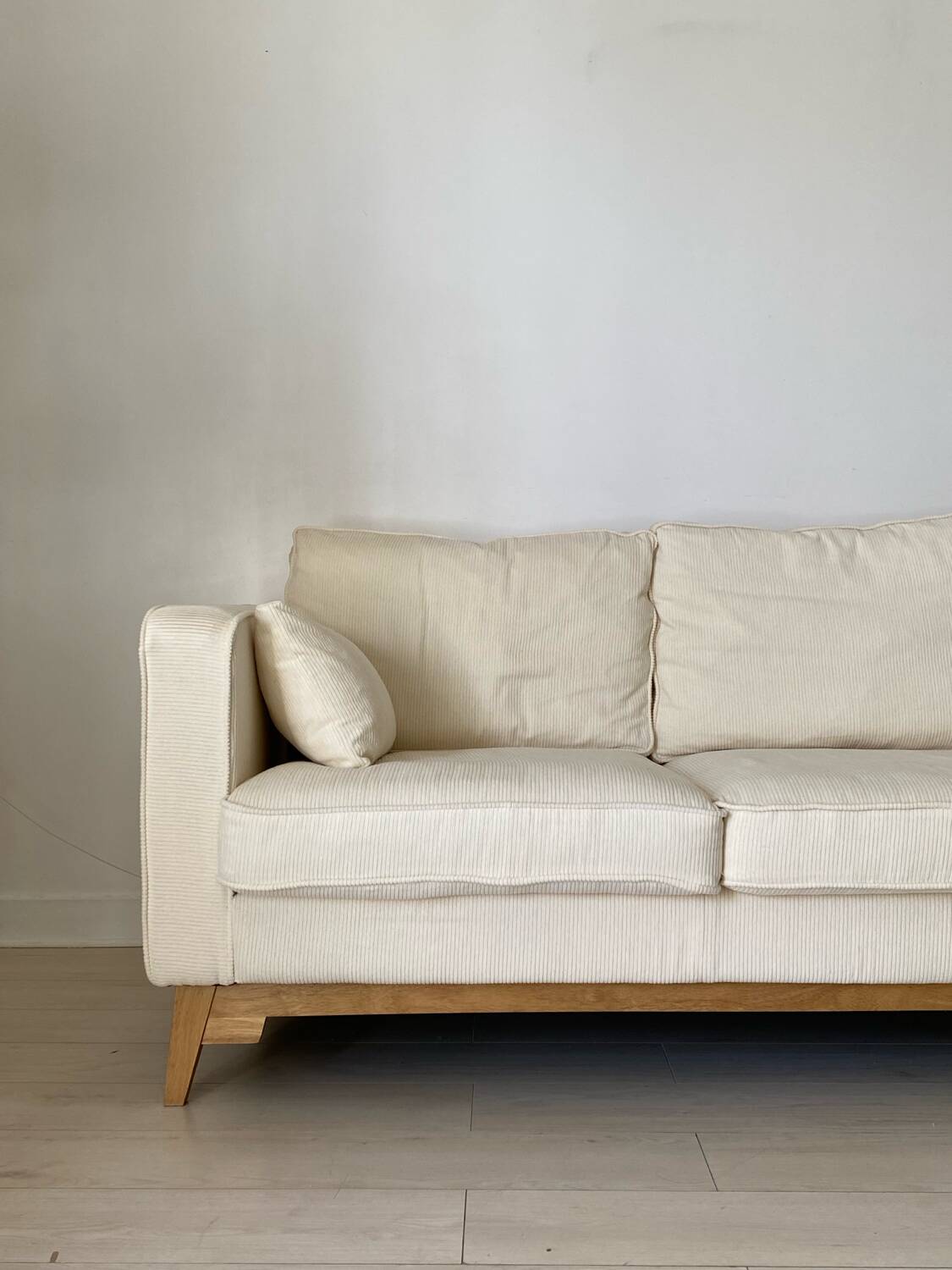 Scandinavian corduroy sofa
