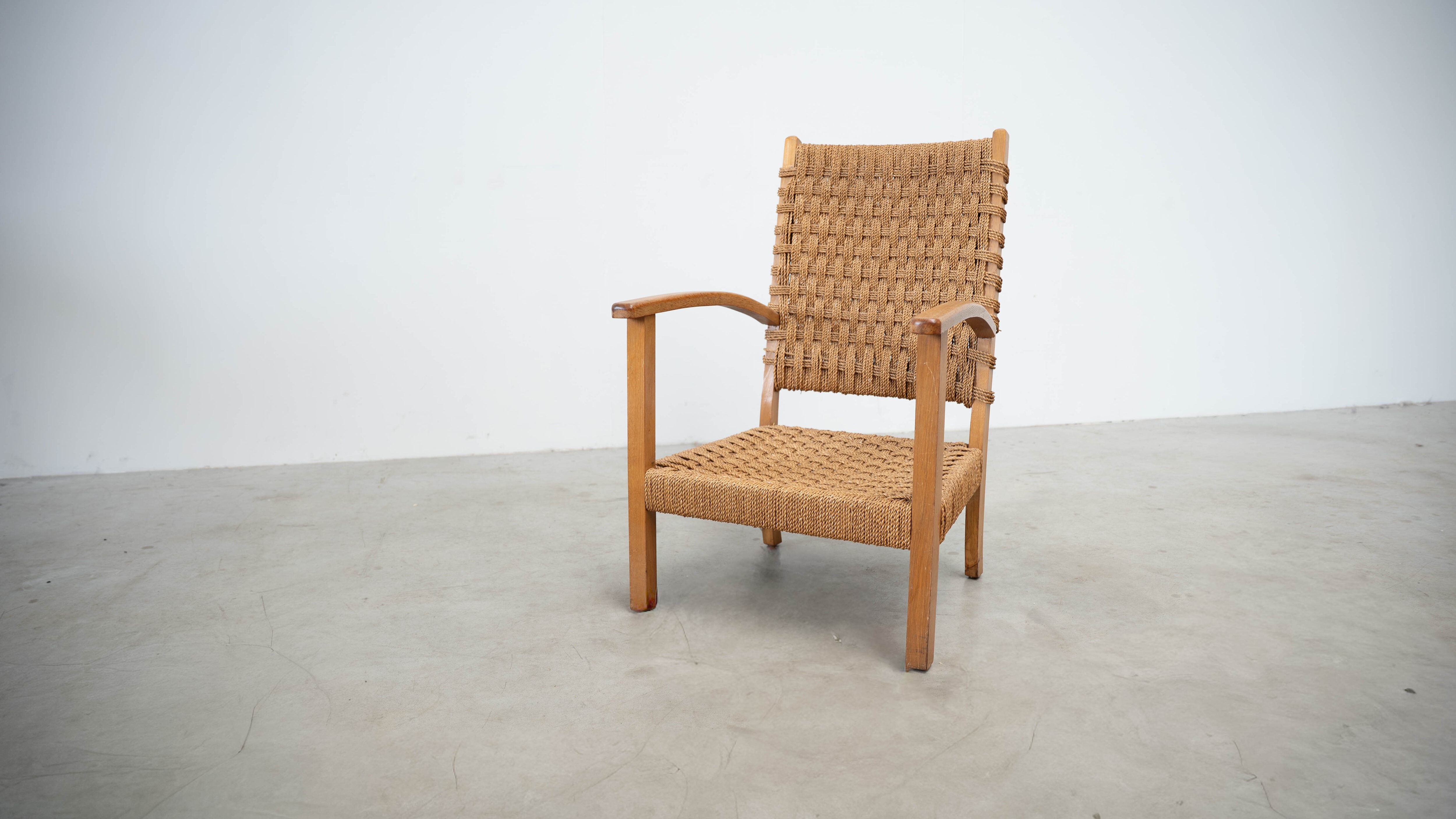 1960s Dutch cord lounge chair
