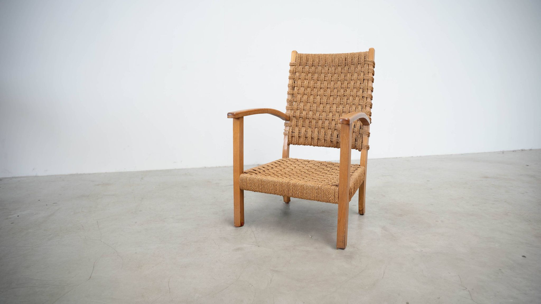 1960s Dutch cord lounge chair