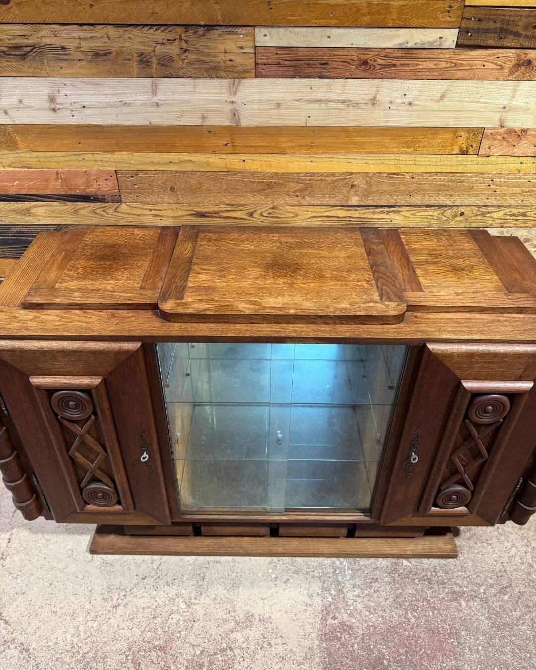 Buffet bas Art Déco Moderniste - Chêne massif