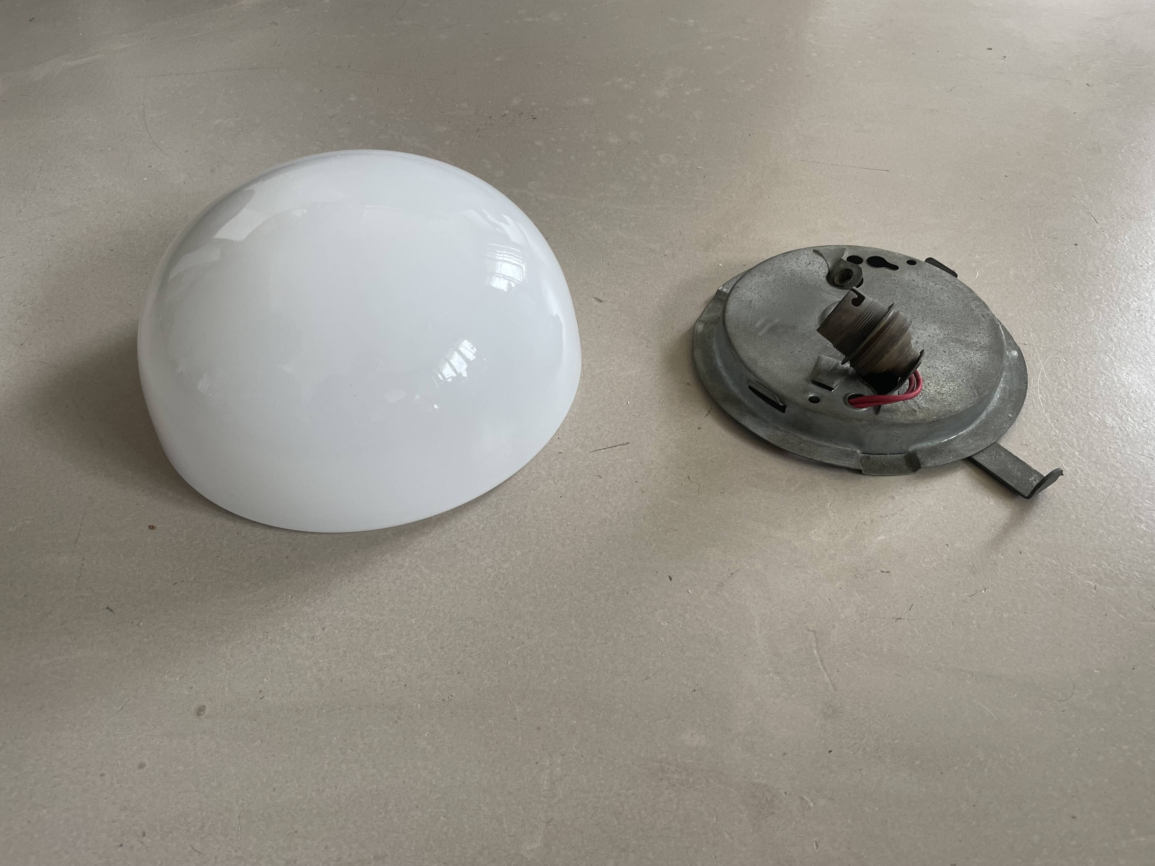 Ceiling light, Old opaline wall light