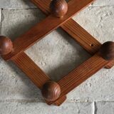 80's wooden extendable patère