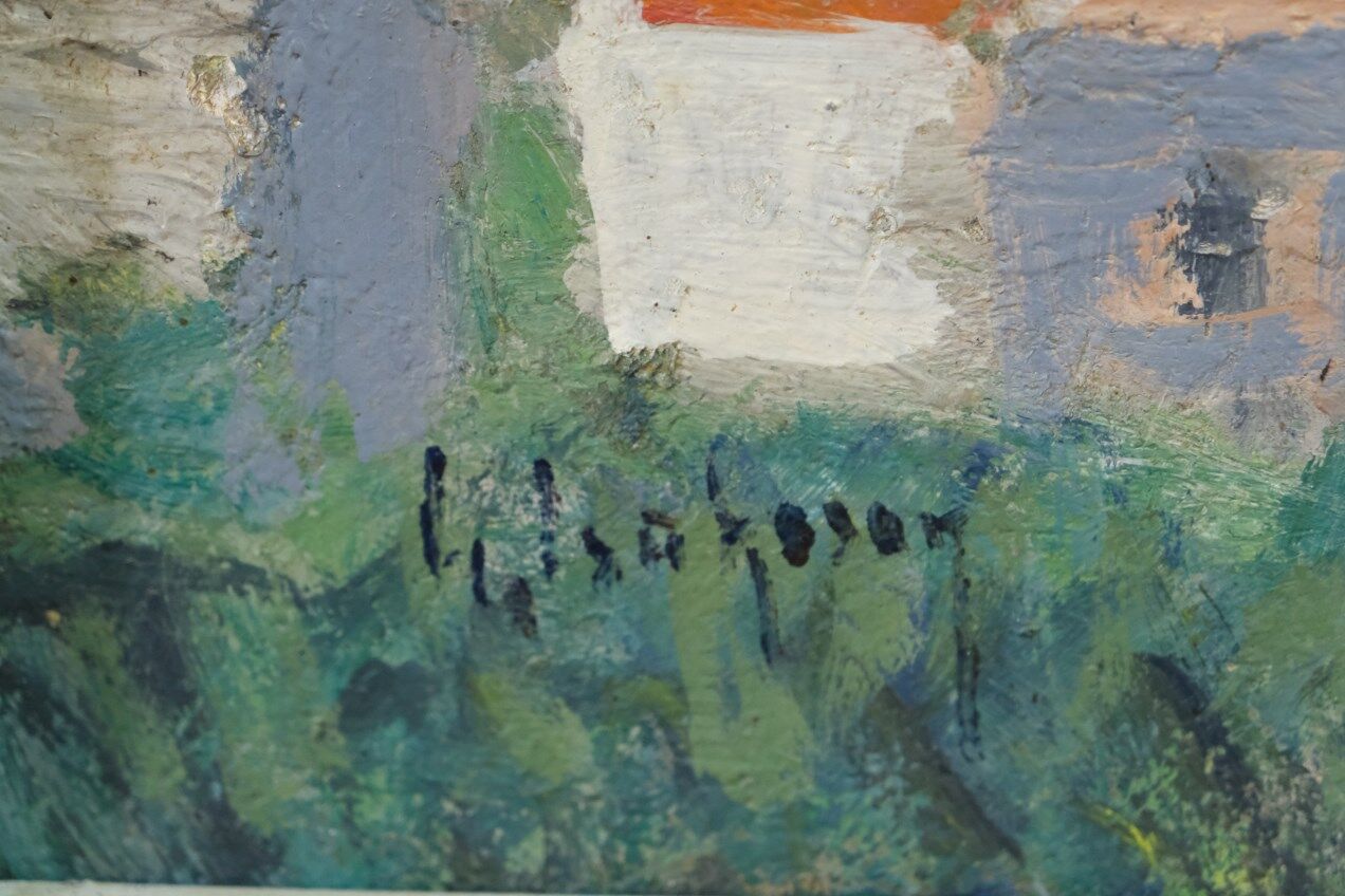 Gideon Isaksson, Scandinavian Modern Painting, 1960s, Oil on Panel, Framed