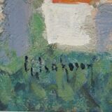 Gideon Isaksson, Scandinavian Modern Painting, 1960s, Oil on Panel, Framed