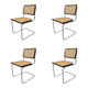 Set of 4 Cesca chairs by Marcel Breuer attributed to Gavina, 1960s