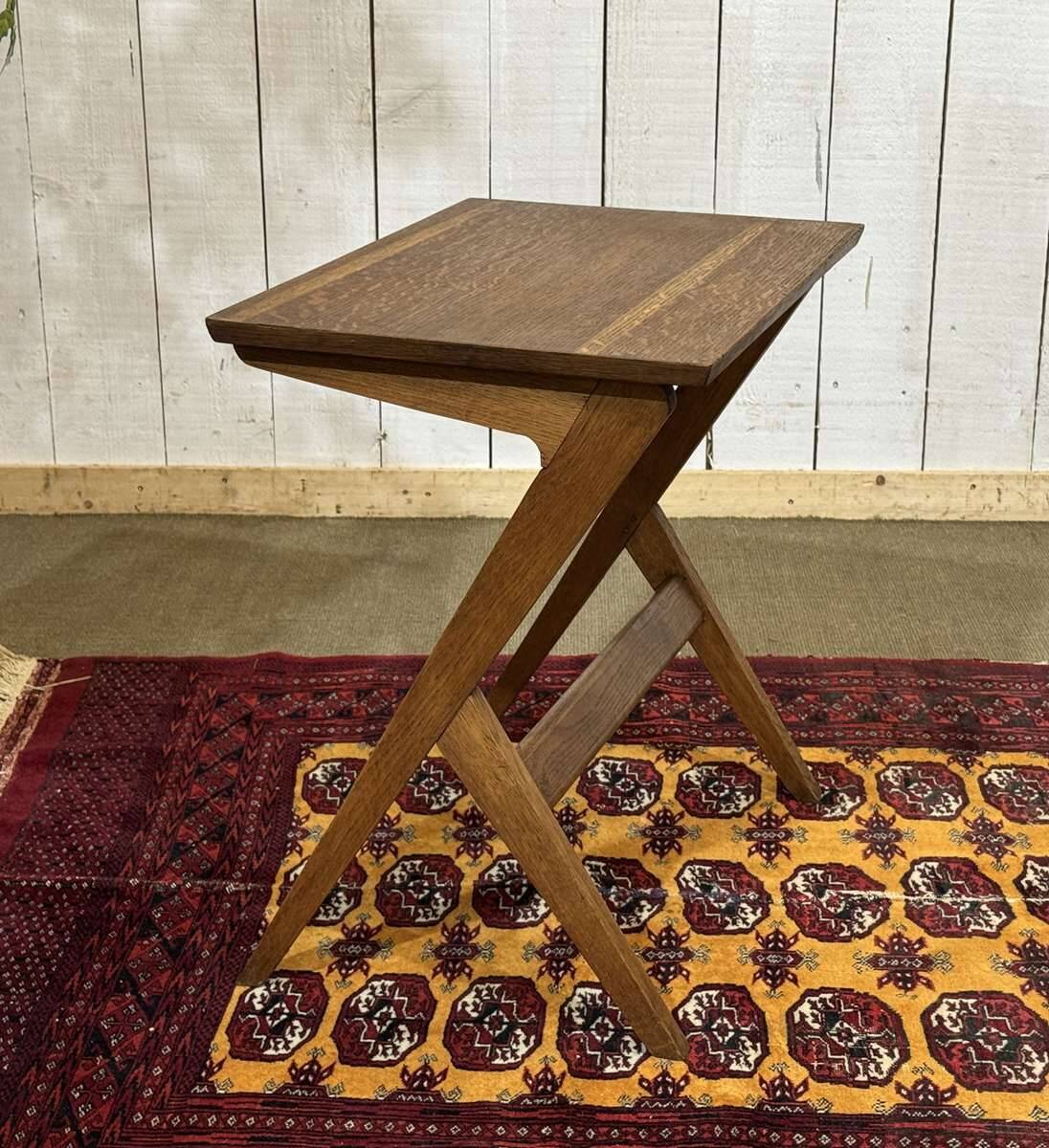 1970s oak side table