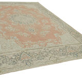 Handmade oriental contemporary 1980s 293 cm x 416 cm beige wool carpet