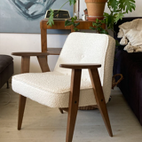 366 chair in boucle fabric designed in 1962 by J. Chierowski
