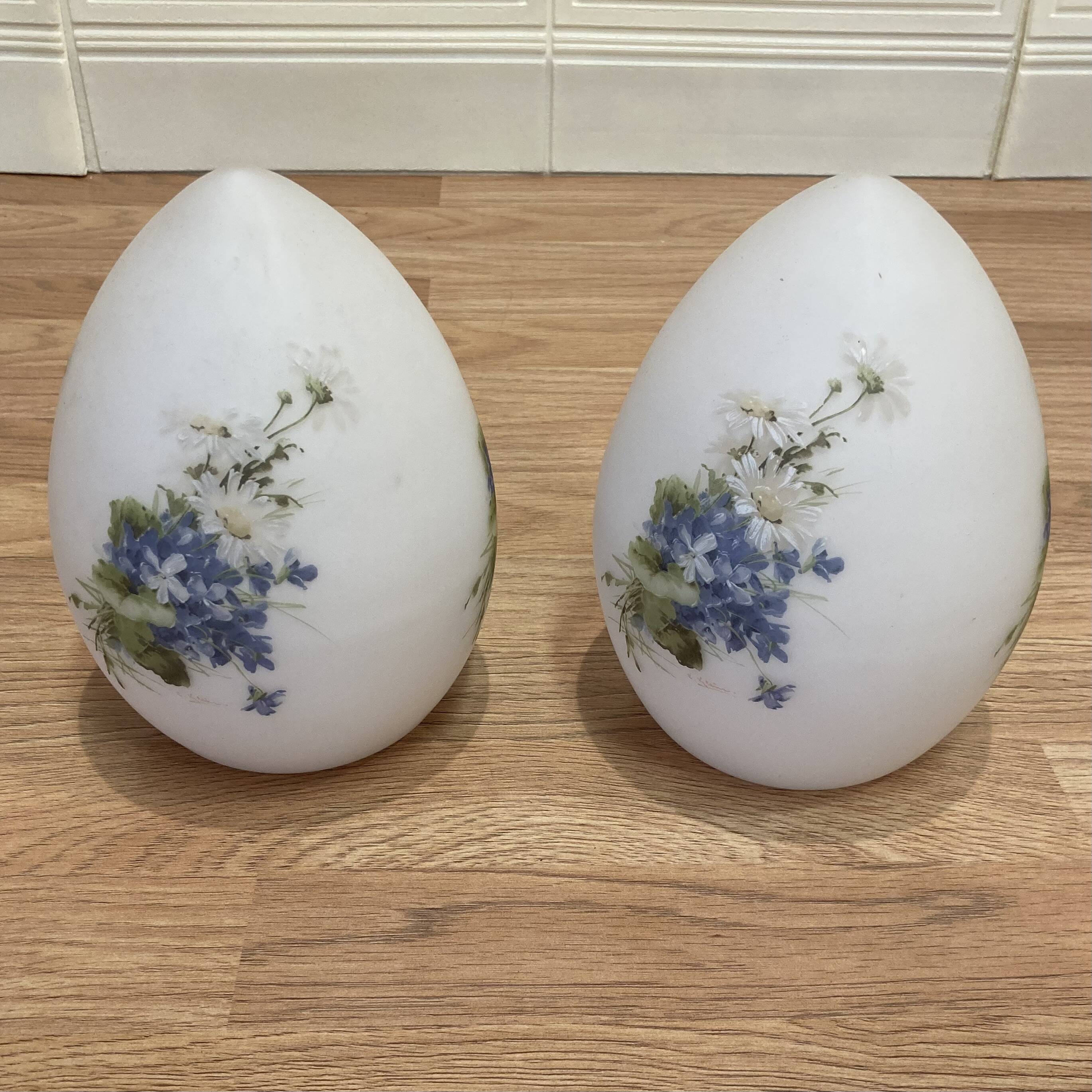 Pair of opaline lamps, 1950s design "Ben Swildens".