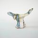 Ceramic bird sculpture, Italian design, 1970s, manufacturer: F. Ferroni