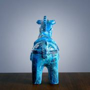 Rimini Blu horse sculpture by Aldo Londi for Bitossi, Italy, 1970s