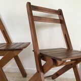 Folding chairs "by the wood fire"