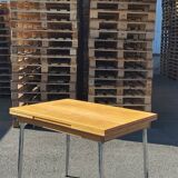 70' wood and chrome kitchen table