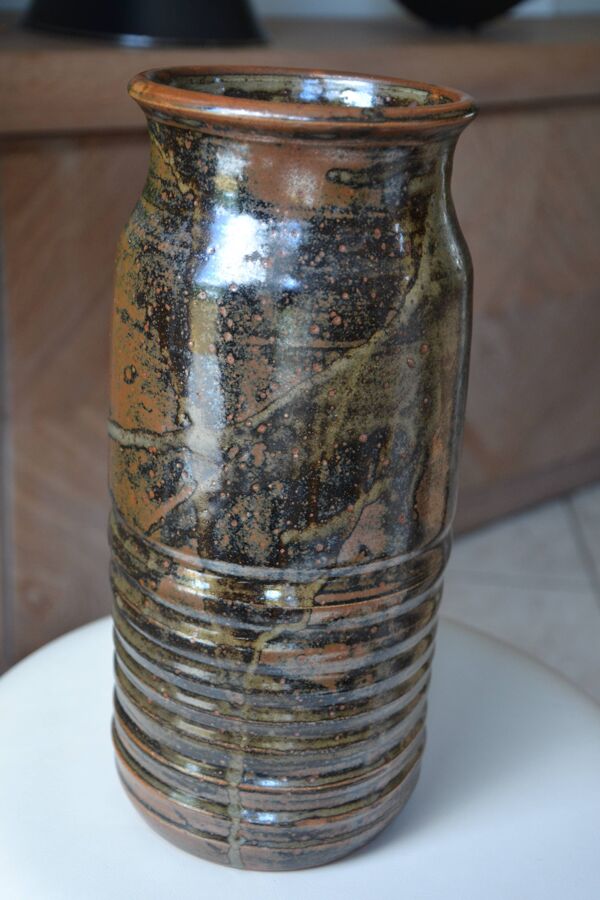 Grand vase en grès ''les cyclades'' Anduze de Roland Zobel