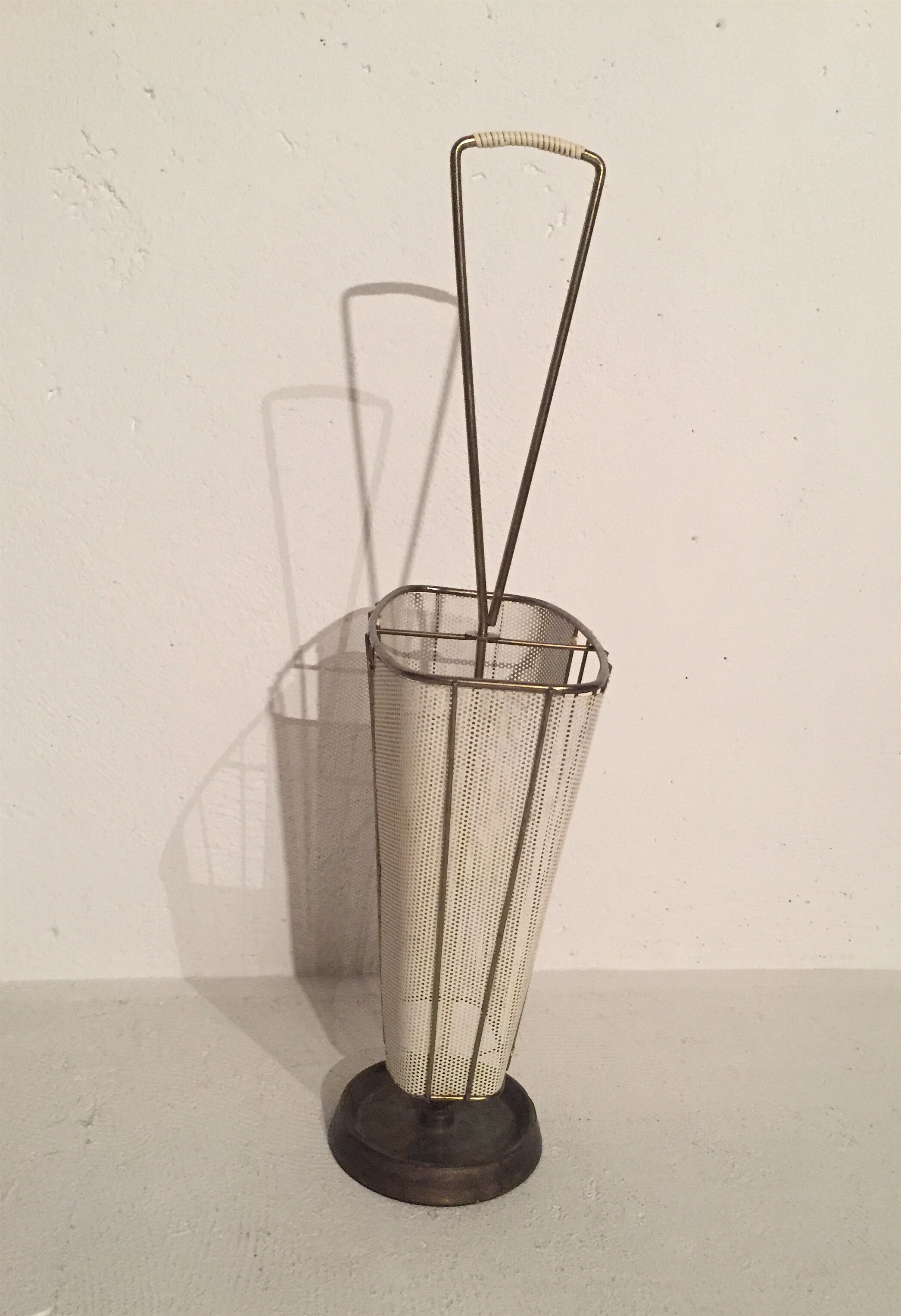 Porte parapluie rigitule et laiton de Wagner Keller, Allemagne, année 1950