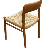 Set of 4 JL Moller model 75 chair by Niels Otto Moller Danish Design