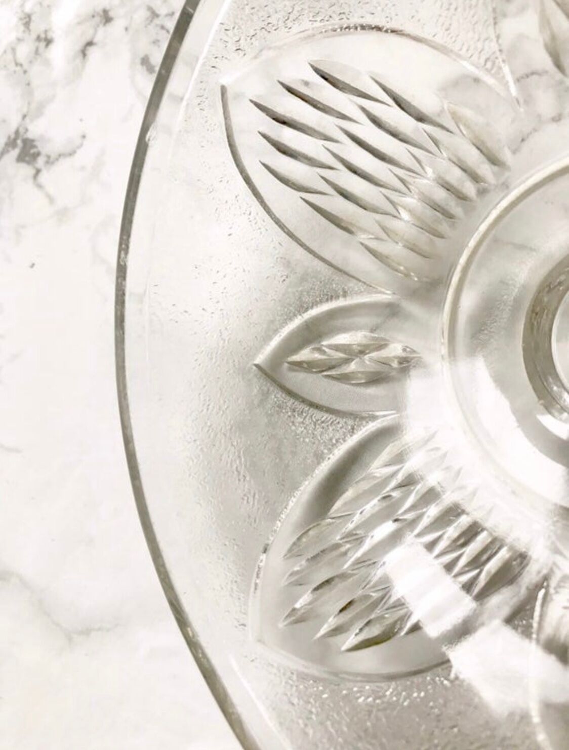 Round vintage butter dish