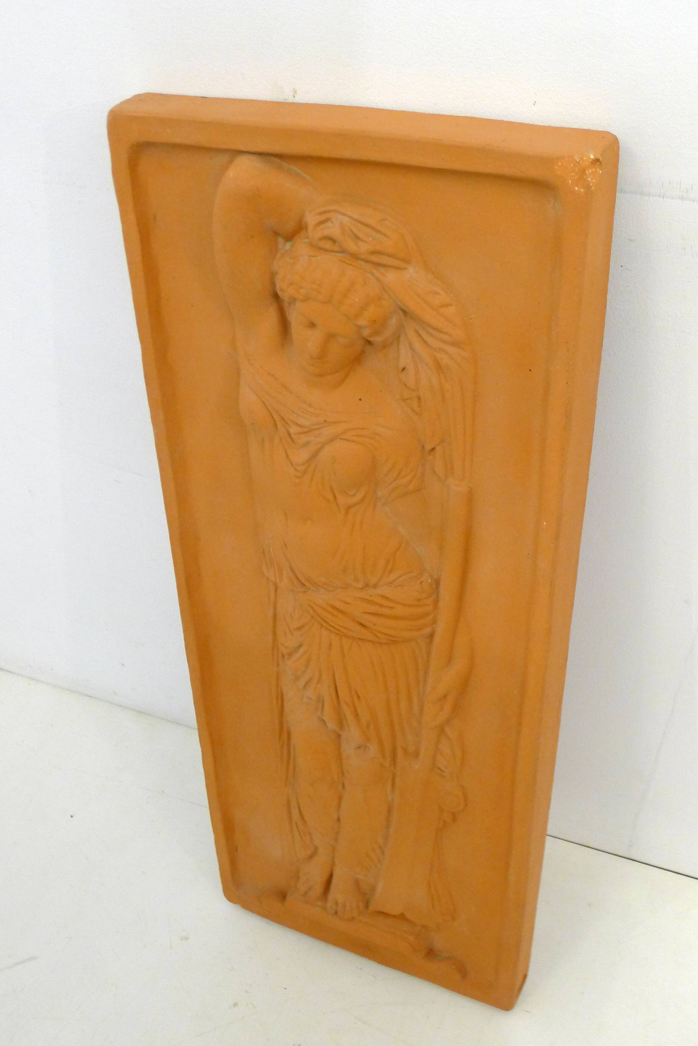 Wall plaque Woman bather, terracotta bas-relief