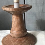 Paire de bougeoirs en bois, années 1950