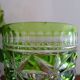 6 glasses of Bohemian crystal wine colored feet stars