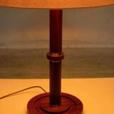 Vintage wooden table lamp from the 1960s.
