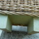 Old fishing basket rattan wood and leather