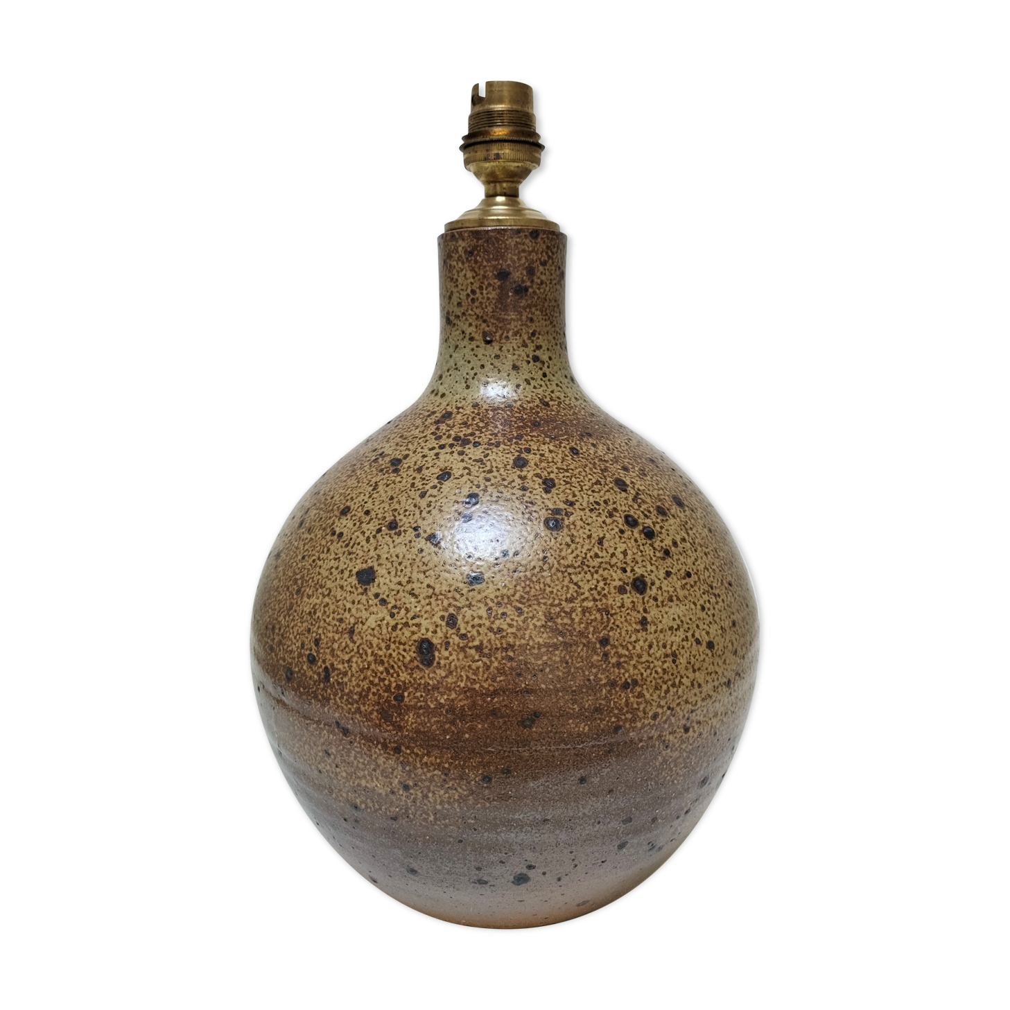 Lamp foot sandstone pyrity vintage height 31 cm