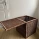 Set of two large trunks, vintage wicker storage chests