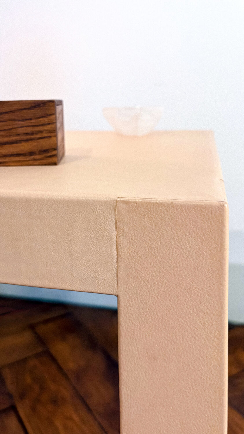 Jean-michel frank - leather-covered side table