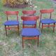 Set of 4 Schionning and Elgaard teak dining chairs, Denmark 1960s