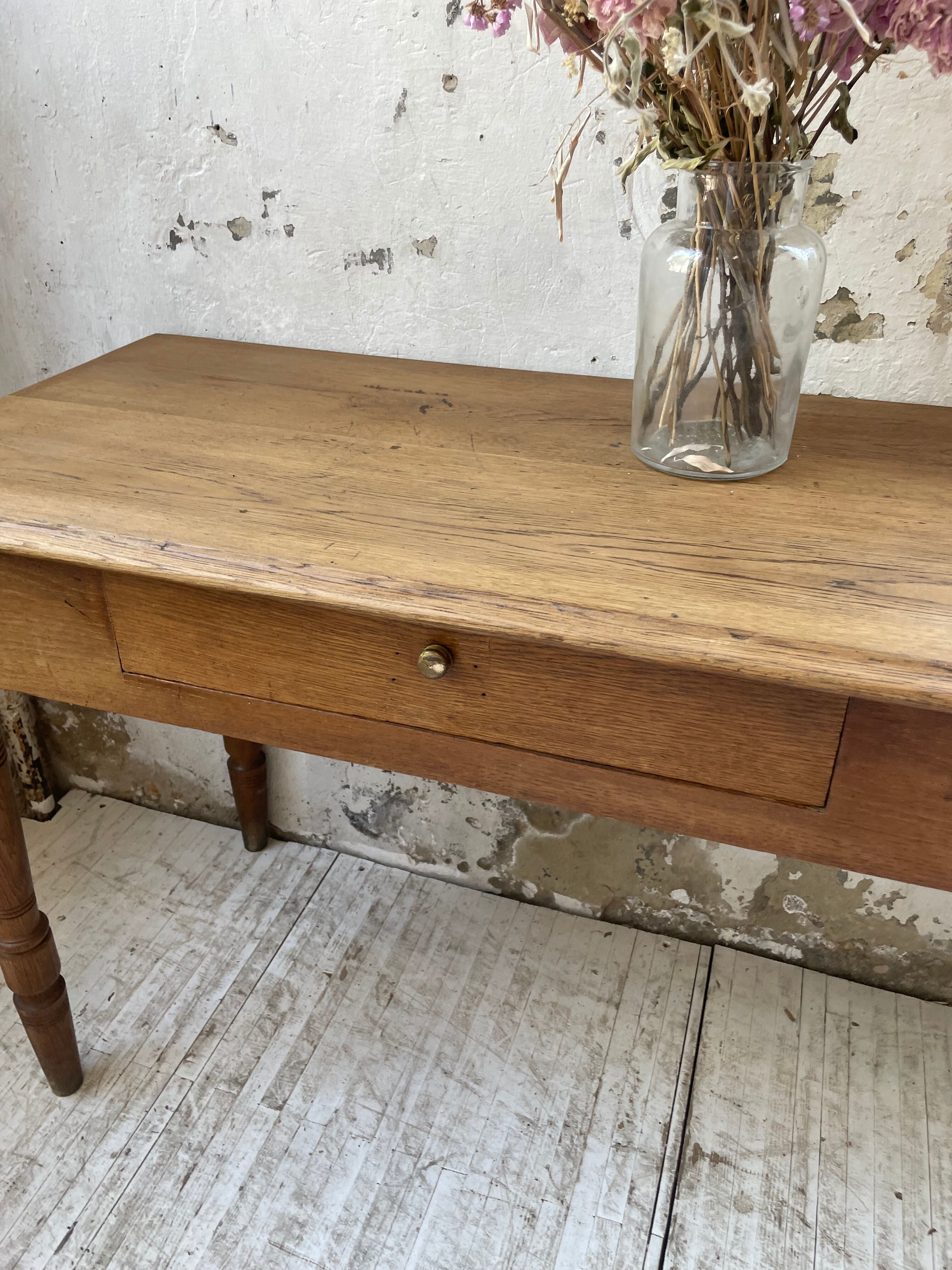 Oak table console