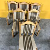 Danish vintage set of 6 oakwood dining chairs