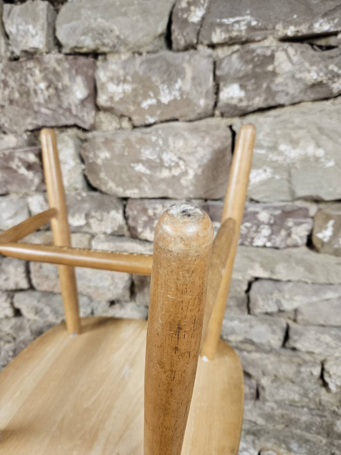 Set of 4 vintage Danish bar chairs