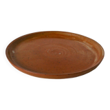 Plat rond en grès vernissé, 1970