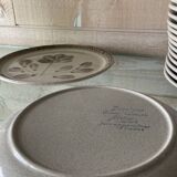 Set of 6 Sarreguemines stoneware dessert plates, Jocelyne pattern