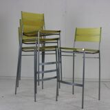 Set of four barstools by Tito Agnoli for Pierantonio Bonacina