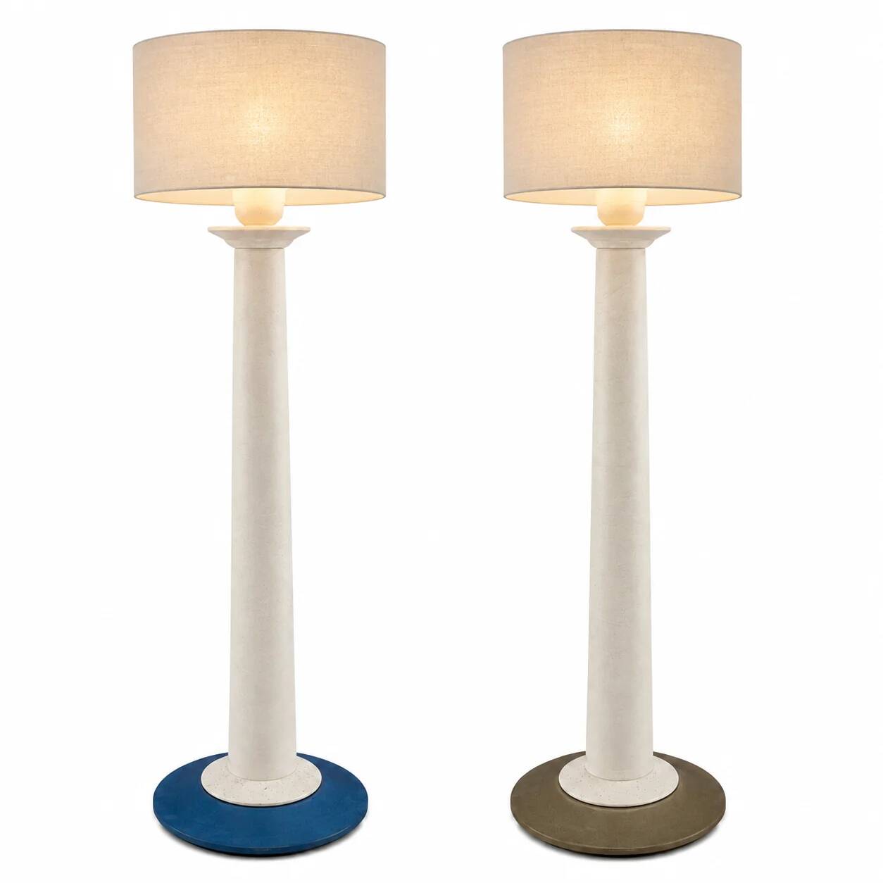 Ensemble de 2 lampes de table totem Kostka rares / époxy / France années 1980