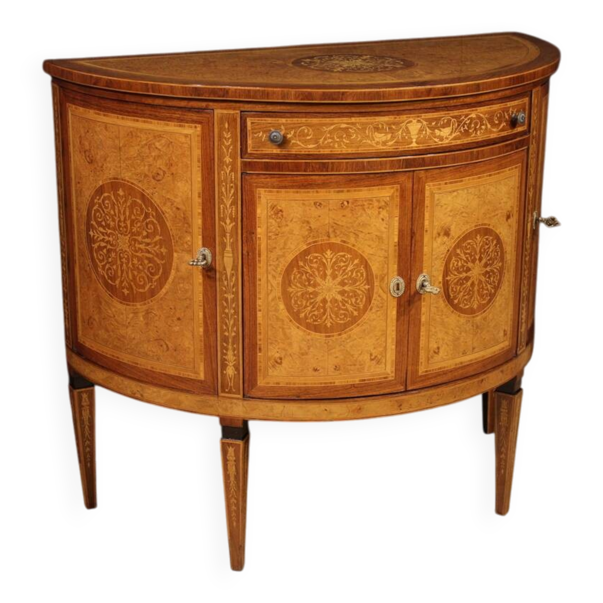 Italian Louis XVI style half-moon sideboard