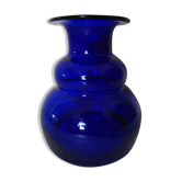 Cobalt blue blown glass vase