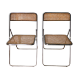 Pair of folding chairs in canning