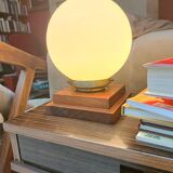 Bedside lamp, table lamp, white opaline globe