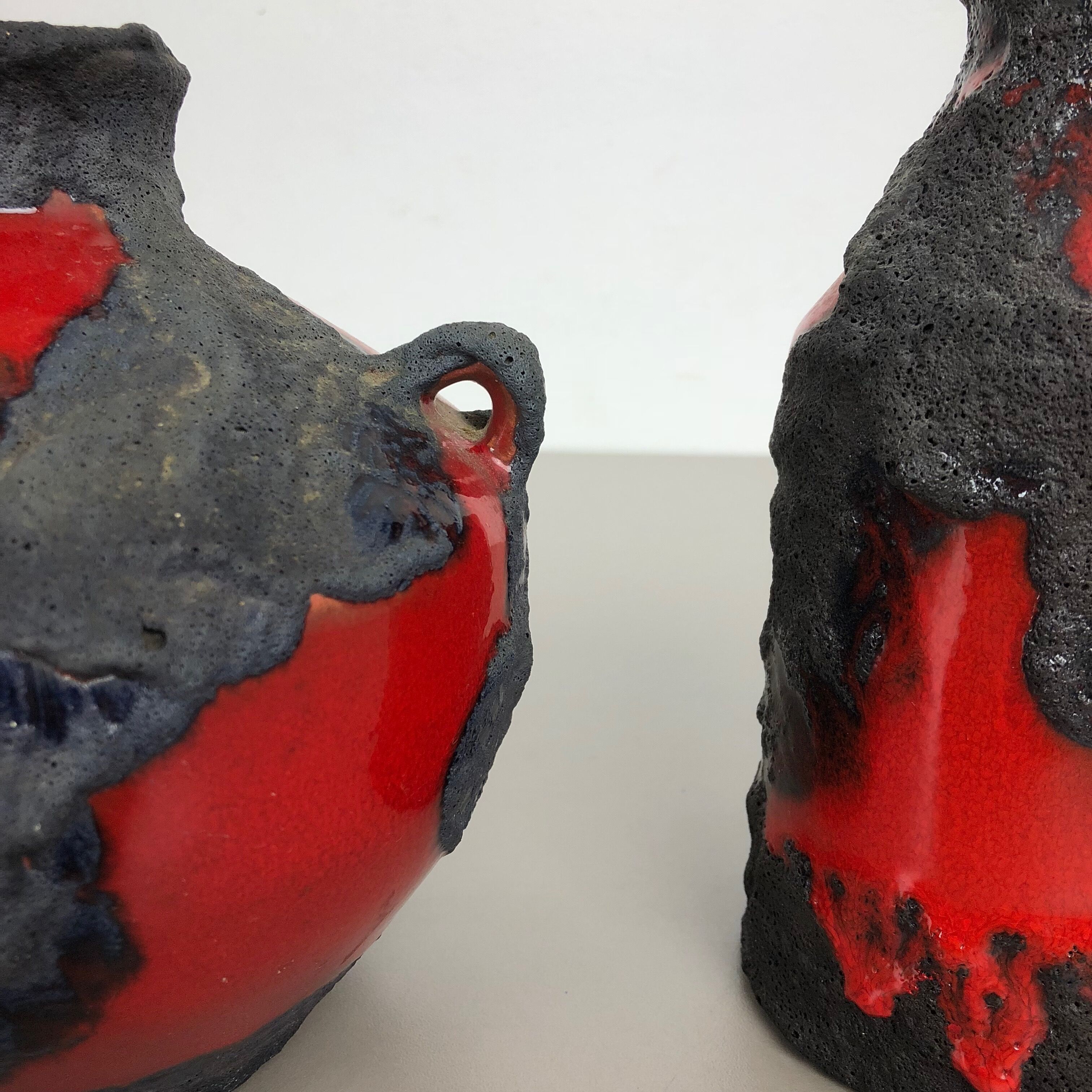 Set of 2 original ceramic studio pottery vase by Marei Ceramics, Germany, 1970