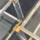 Pair of vintage and brass glass hollywood regency side tables by peter vandel